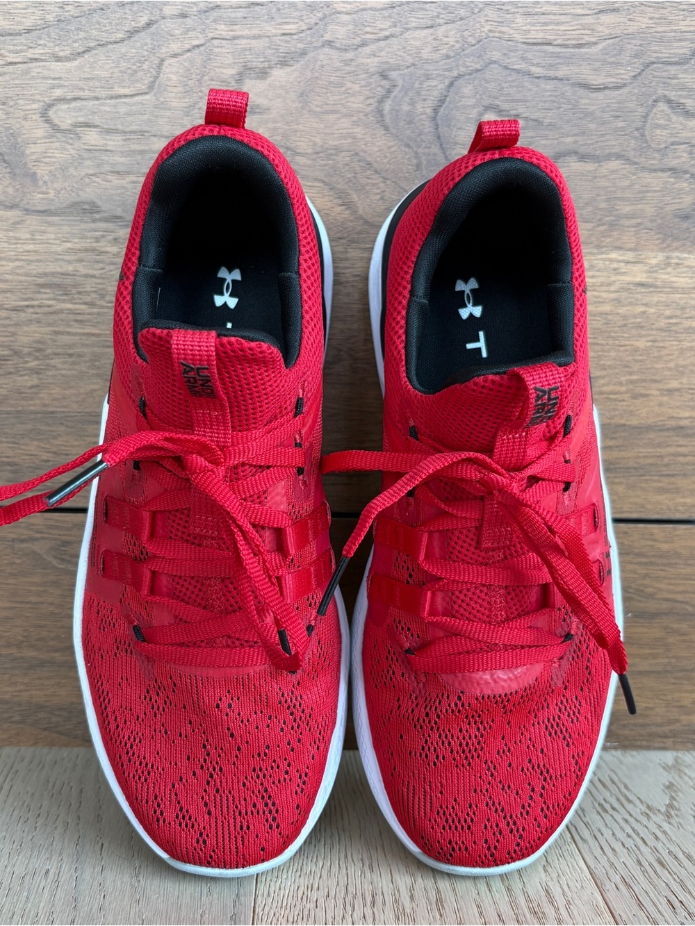 Under Armour Red Sneakers Running Gym Shoes